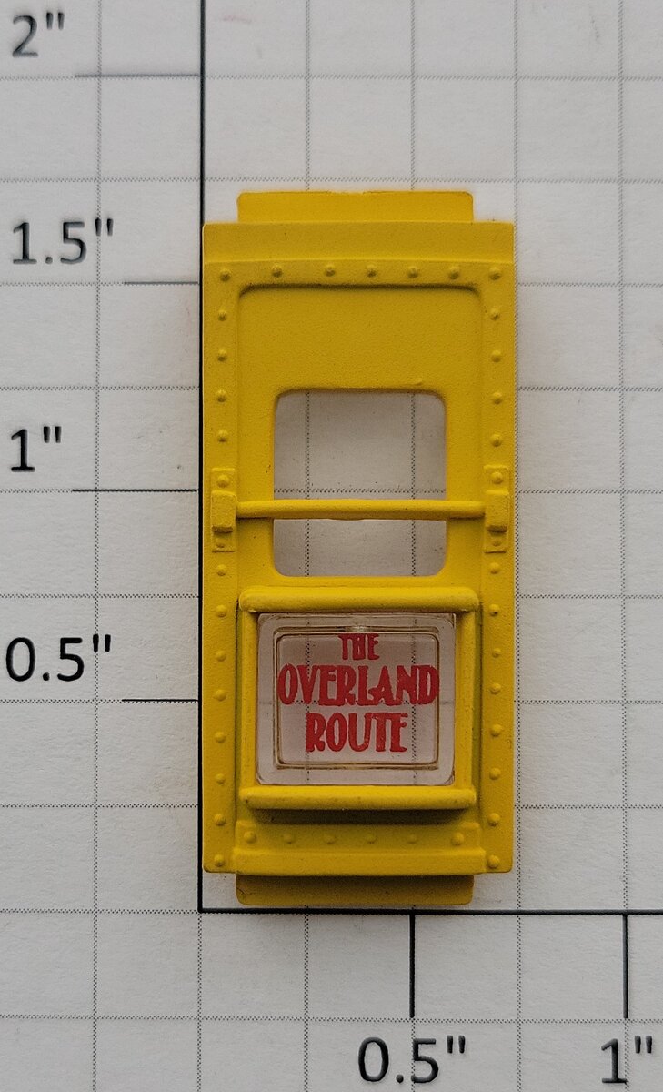Lionel 9547-12 The Overland Route Yellow Observation Car Door with Insert
