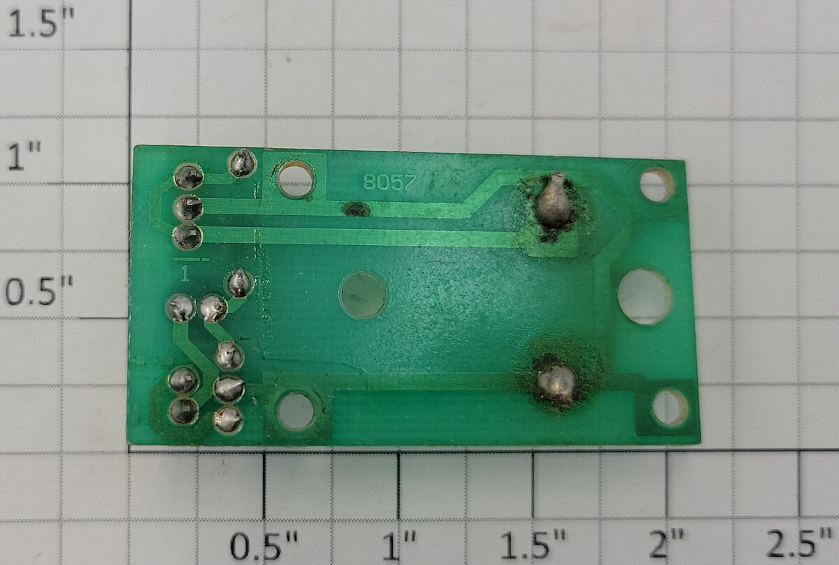 Lionel 691PCB1045 Fan Driven Smoke Unit Top PCB Circuit Board with Heater
