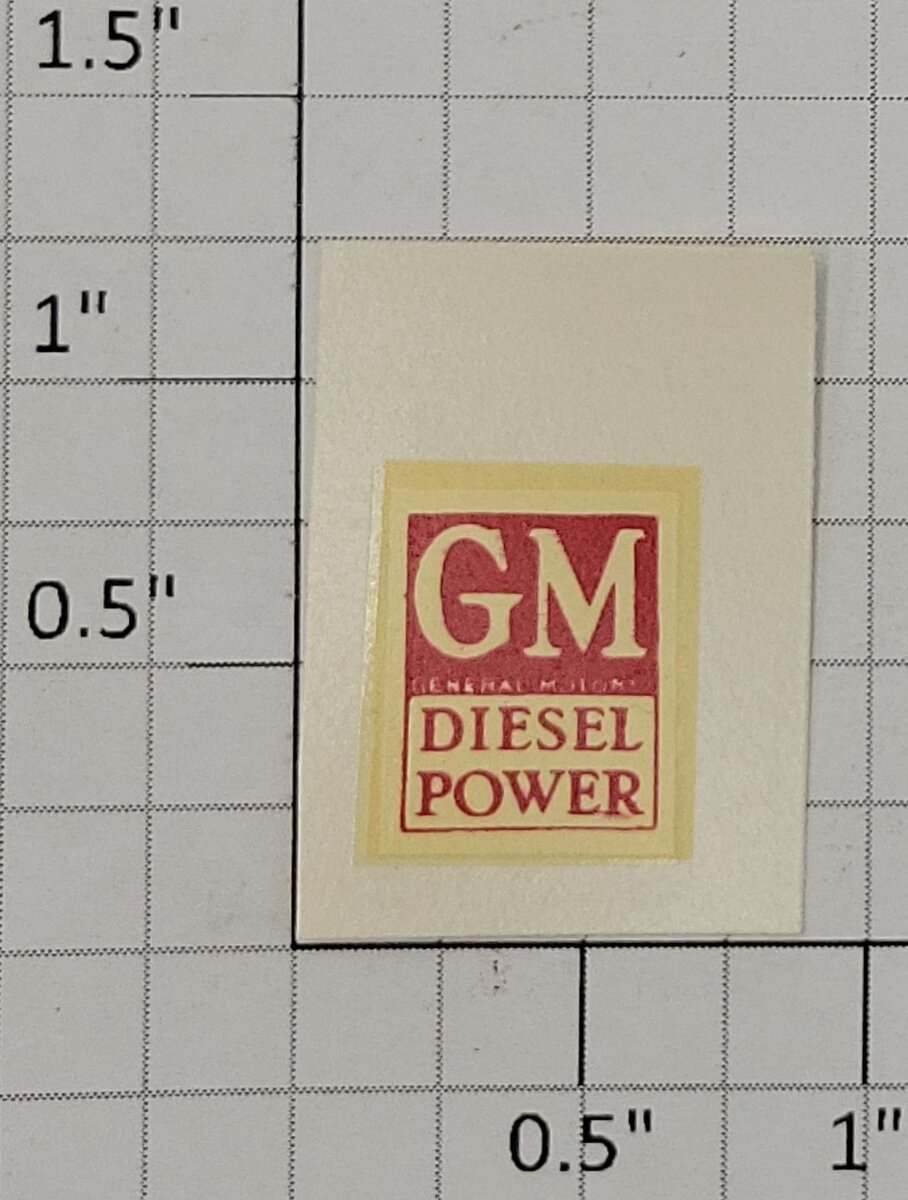 Lionel 397-32 Red GM Diesel Water Type Decal