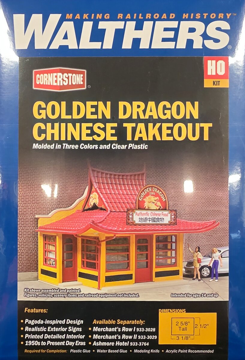 Walthers 933-3780 HO Golden Dragon Chinese Takeout Building Kit