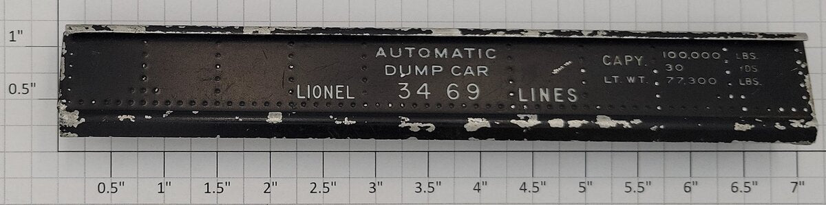 Lionel 3469-4 Dump Car Bin Side Door