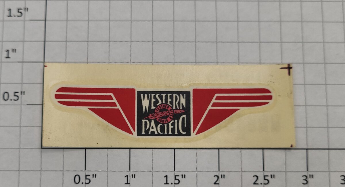 Lionel 8361-6 Western Pacific Alco Diesel A-Unit Water Soluble Nose Decal