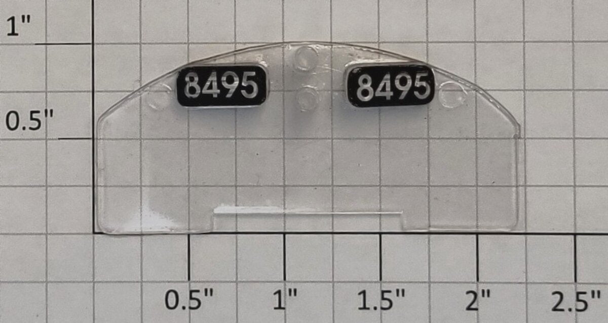Lionel 18566-17 Conrail SD-20 Diesel Locomotive Windshield Numberboard #8495