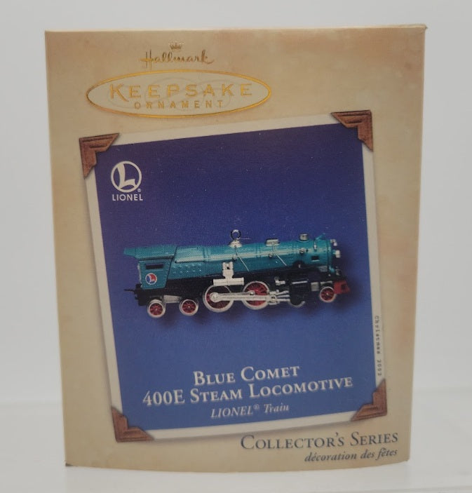 Hallmark QX8166 Blue Comet 400E Steam Locomotive LionelTrain Christmas Ornament