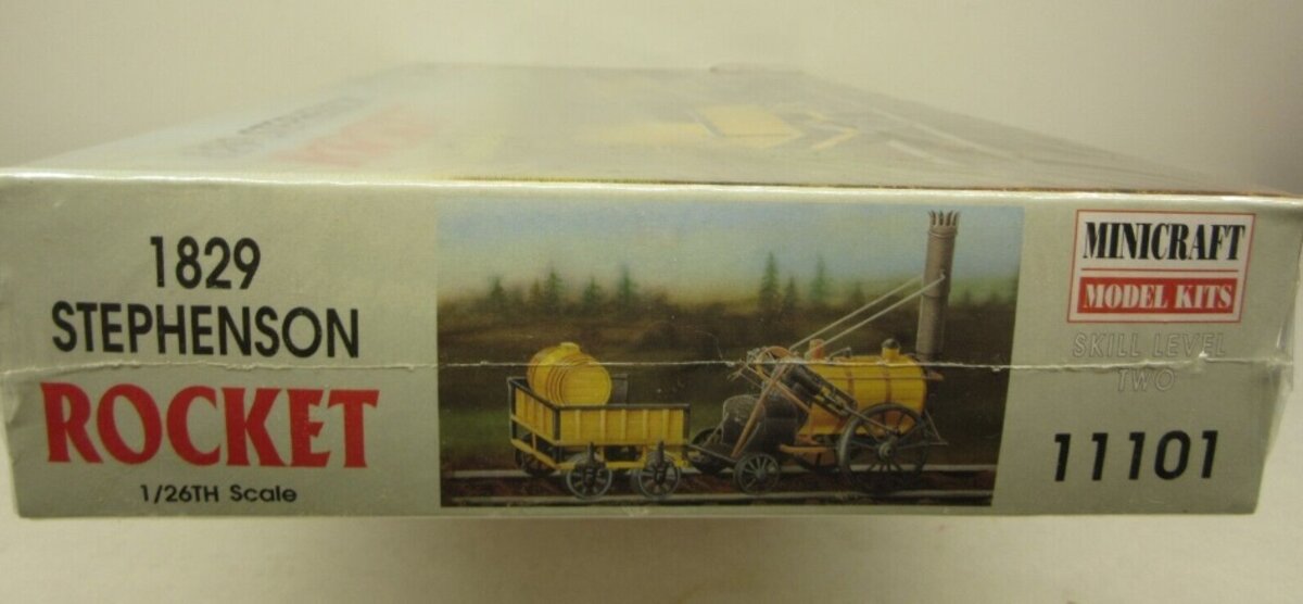 Minicraft 11101 1:26 Scale 1829 Stephenson Rocket Model Kit