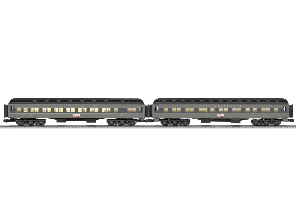 Lionel 6-25651 O Gauge Santa Fe "The Scout" Heavyweight 2-Car Passenger Set