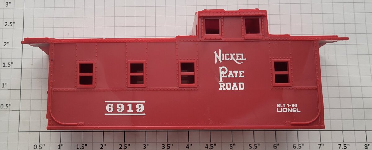 Lionel 6919-3 Red Nickel Plate Road Caboose Shell #6919