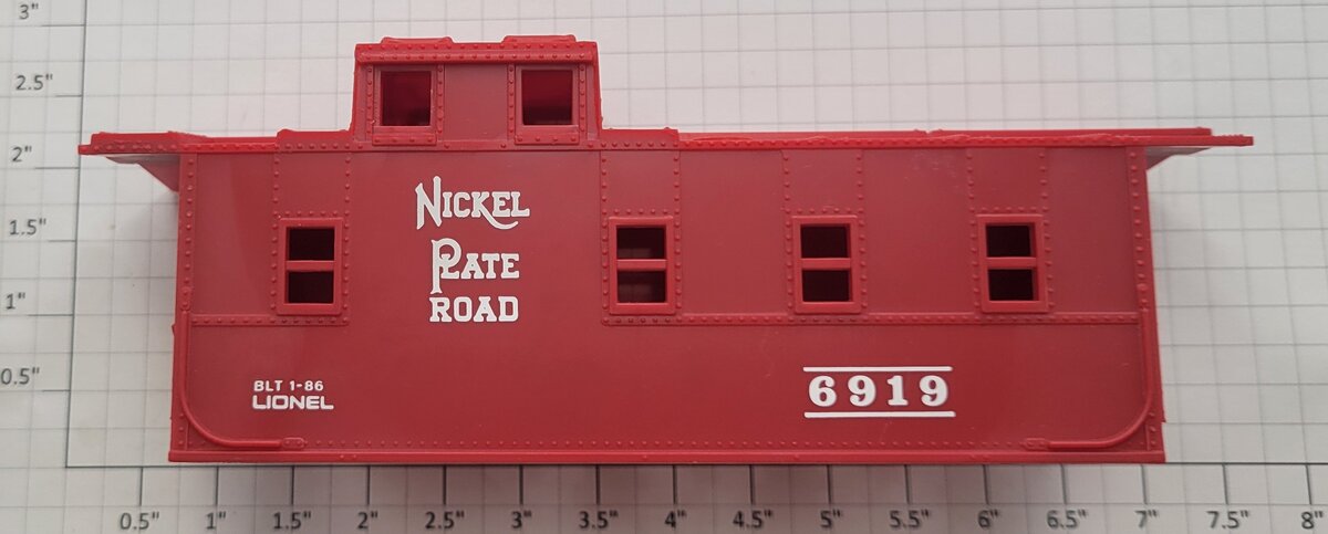 Lionel 6919-3 Red Nickel Plate Road Caboose Shell #6919