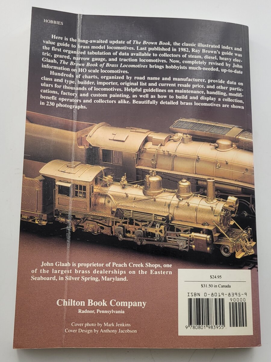 Acme 20-1034 The Brown Book of Brass Locomotives Third Edition by John Glaab