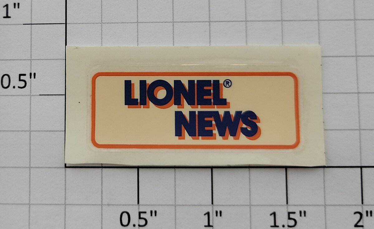 Lionel 12961-145 Lionel News Stand Sticker Decal