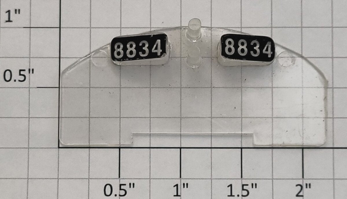 Lionel 18834-57 SD-28 Diesel Loco Number Board Windshield Insert #8834