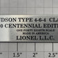 Lionel 8062-20 Hudson Type 4-6-4 Centennial Edition Adhesive Name Plate