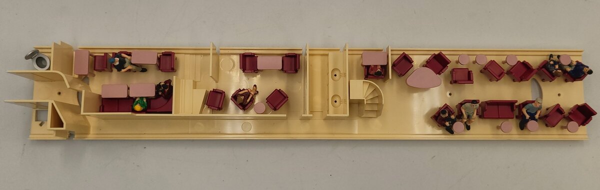 Lionel 15372-25 Tan Aluminum Vista Dome Passenger Car Interior