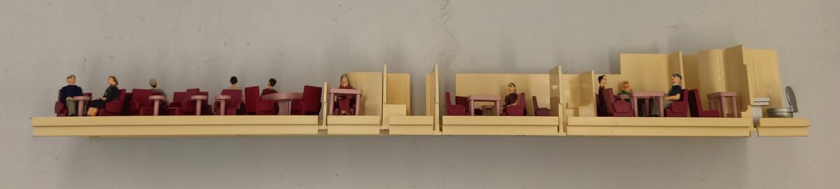 Lionel 15372-25 Tan Aluminum Vista Dome Passenger Car Interior