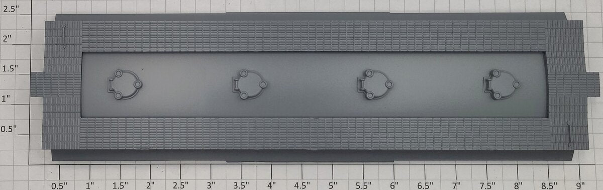 Lionel 17008-14 Gray Plastic Denver & Rio Grande 2-Bay Hopper Car Roof