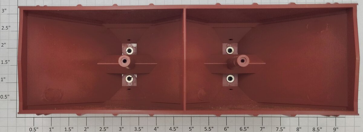 Lionel 17073-2 Red Oxide Santa Fe PS-2 2-Bay Hopper Car Shell #82300