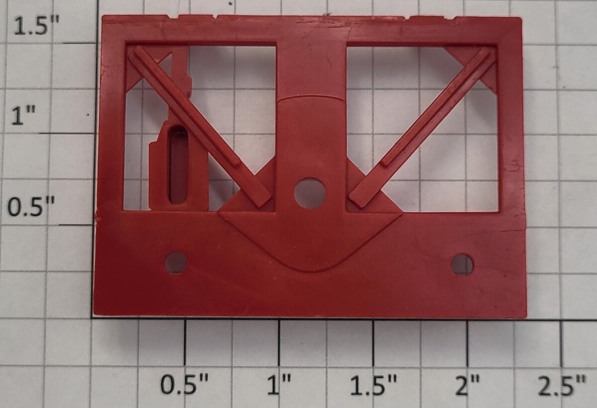 Lionel 17127-125 Red Plastic D&H 3-Bay Hopper Rear Truck Bracket