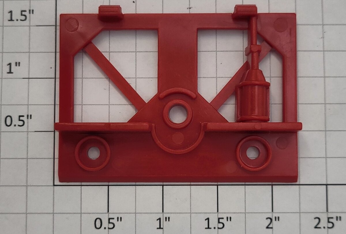 Lionel 17127-125 Red Plastic D&H 3-Bay Hopper Rear Truck Bracket