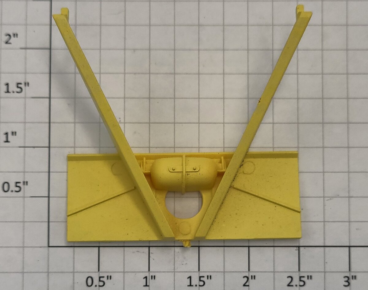 Lionel 17139-44 Yellow Plastic Grain Train 3-Bay Hopper Brake End