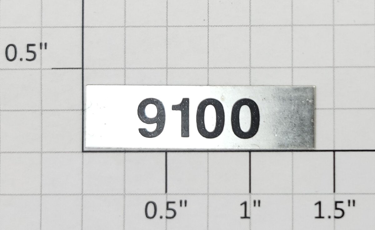 Lionel 19100-10 Aluminum Baggage Car Self Adhesive Plaque #9100