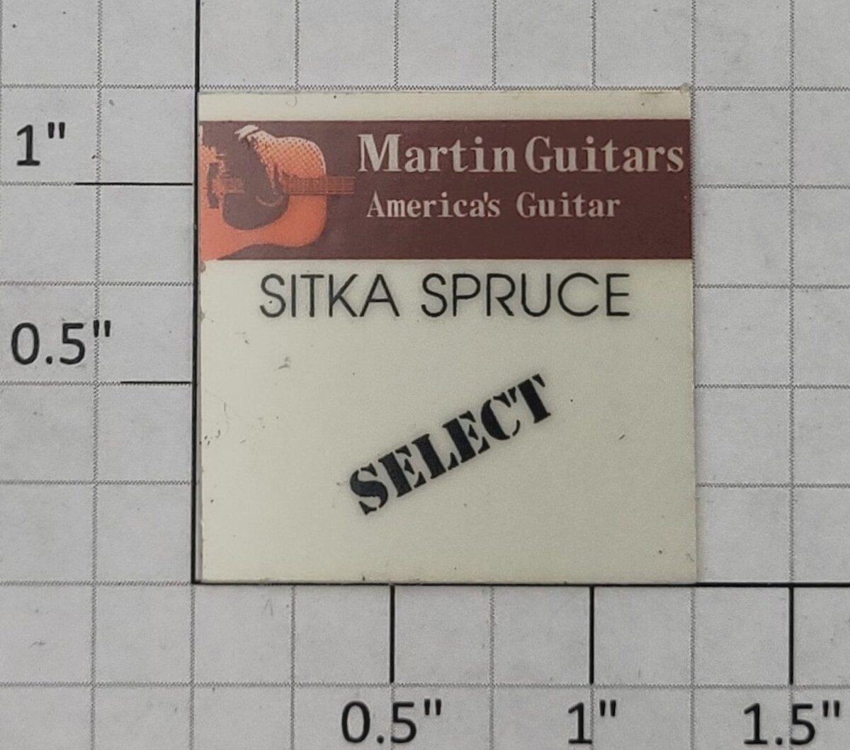 Lionel 26232-30 Martin Guitars Sitka Spruce Lumber Load Adhesive Decal