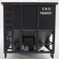 Lionel 17149-7 #156331 C&O 3-Bay Hopper Shell