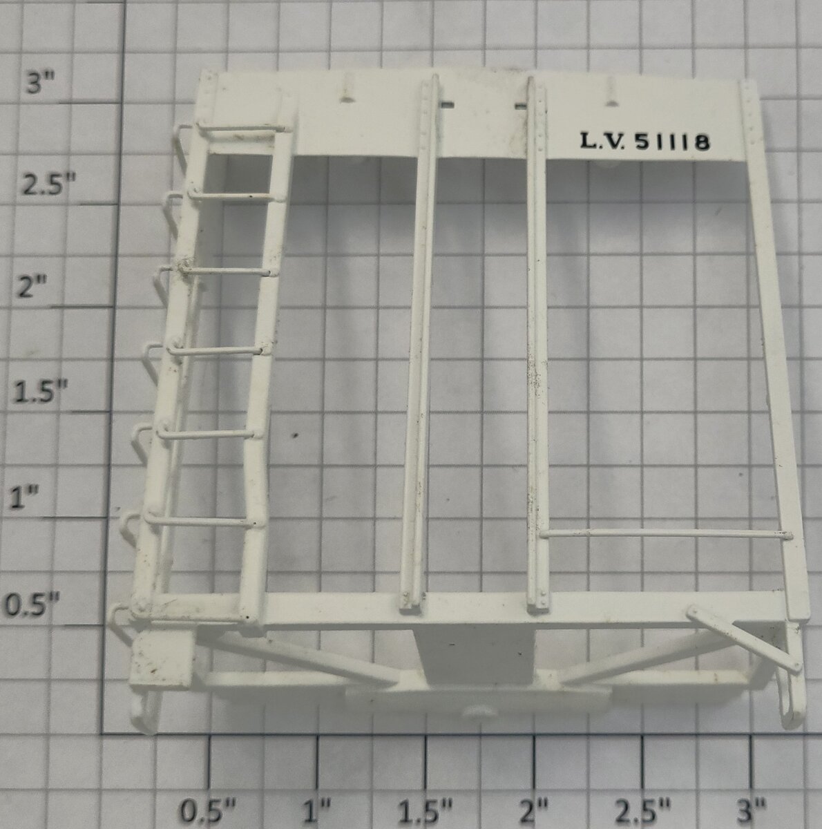 Lionel 17192-25 White Metal Lehigh Valley Hopper Car Plain End Cap #51118