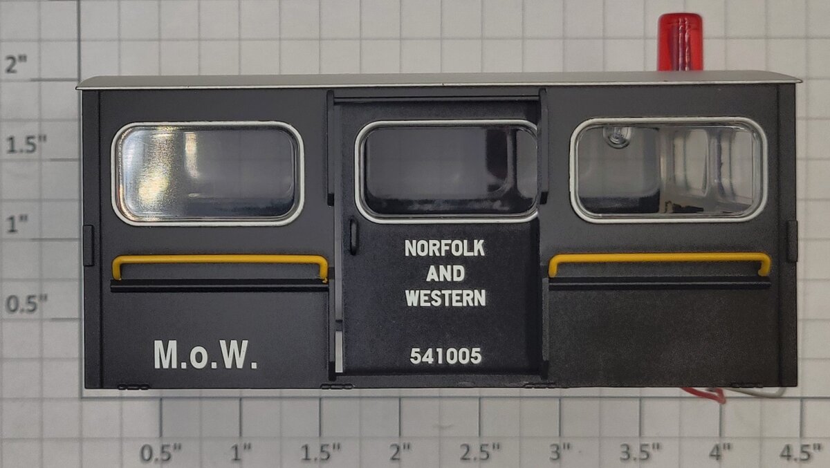 Lionel 18497-7 N&W Black Plastic M.o.W. Speeder Shell #541005