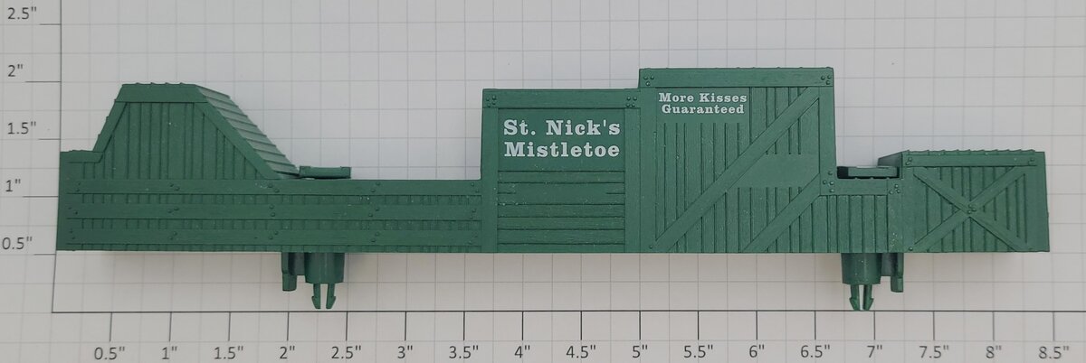 Lionel 26874-100 Green St. Nick's Mistletoe Animated Gondola Car Crate Load