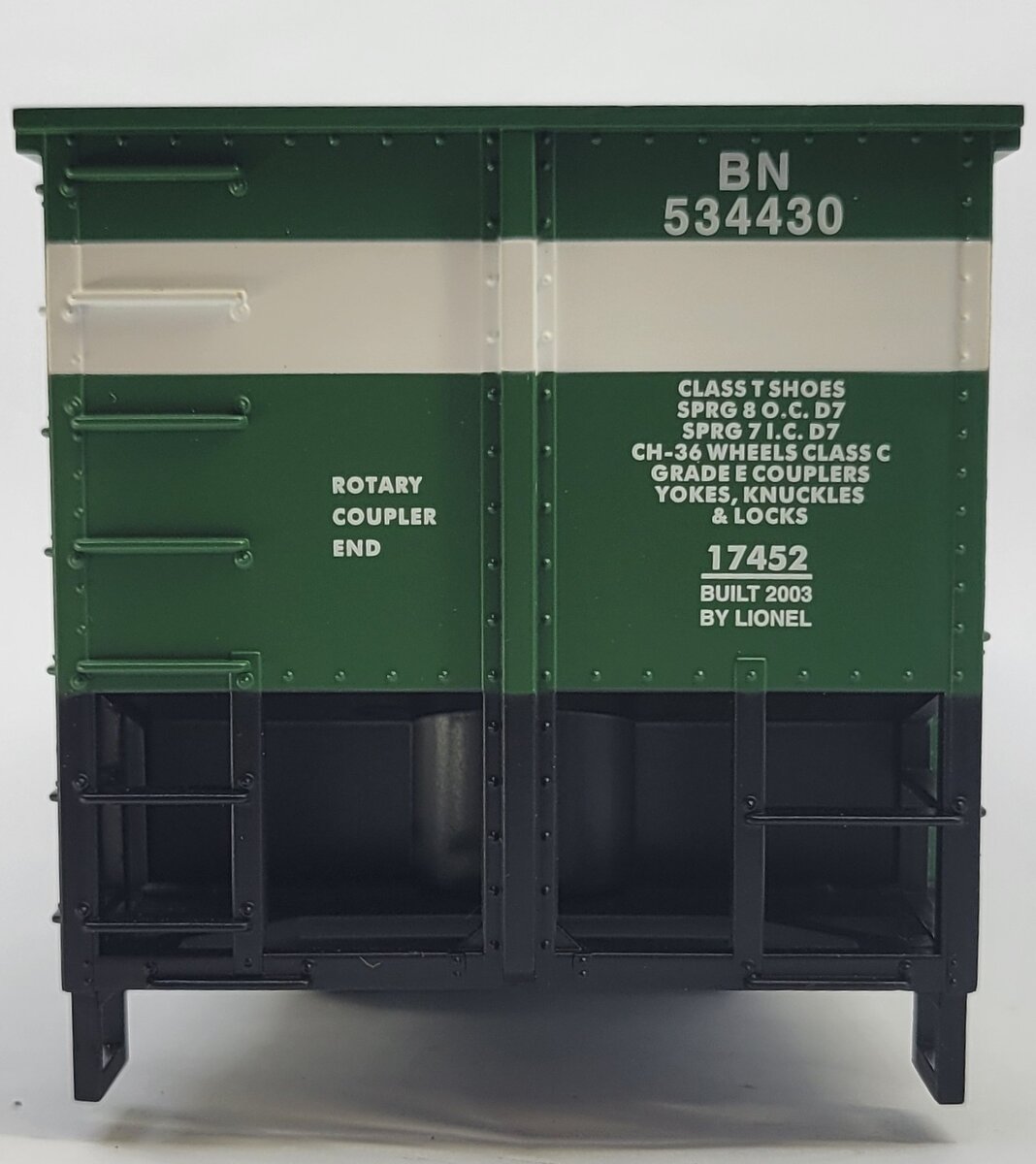 Lionel 17452 #534430 Burlington Northern Bathtub Gondola Body Shell