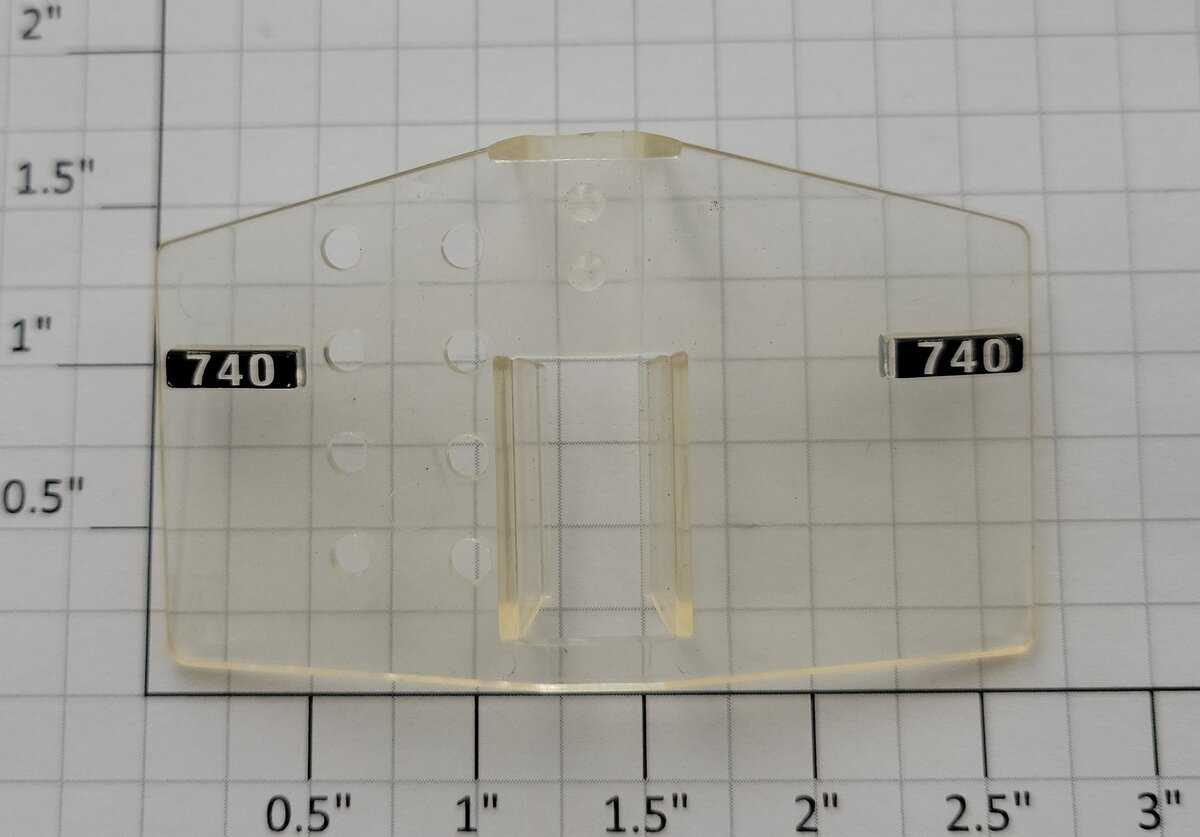 Lionel 18234-47 BNSF Dash-9 Diesel Locomotive Headlight Number Board Insert #740