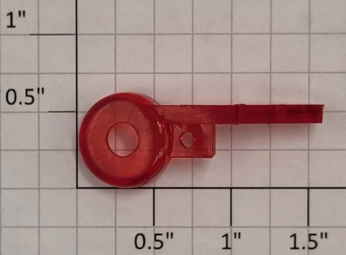 Lionel 28527-165 Transparent Red GP-9 Diesel Cherry Switch Mounting Bracket