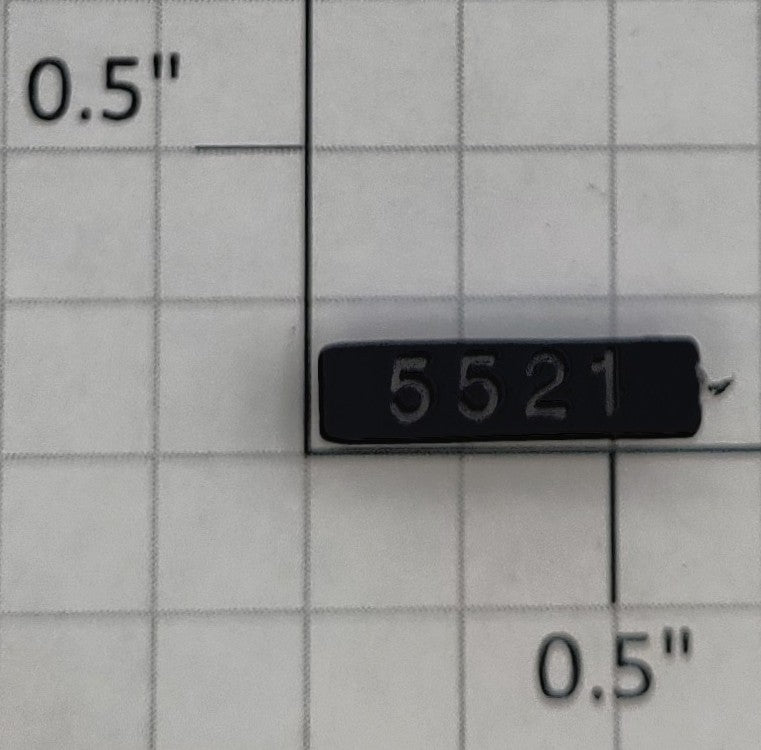 Lionel 38192-44 Right Hand F-3A Diesel Locomotive Number Board #5521