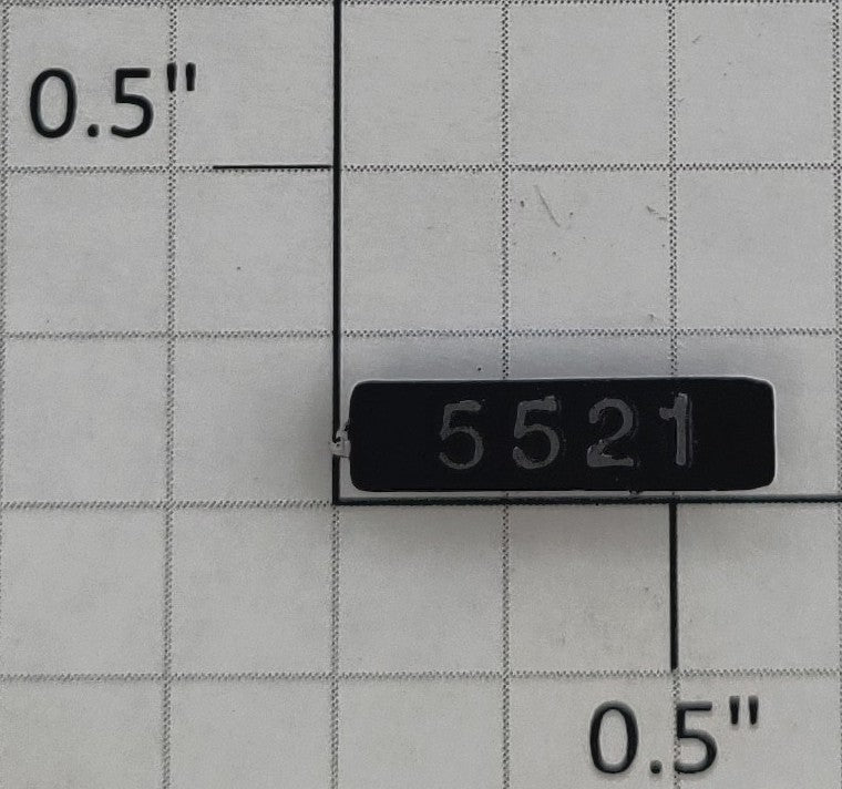 Lionel 38192-54 Left Hand F-3A Diesel Locomotive Number Board #5521