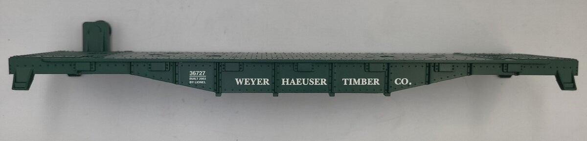 Lionel 36727-7 Green Weyerhaeuser Timber "Mo & Joe" Flatcar Frame
