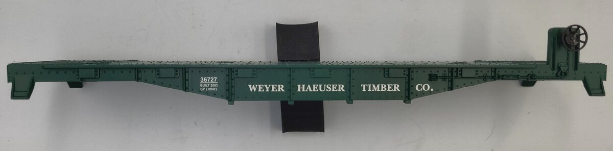 Lionel 36727-7 Green Weyerhaeuser Timber "Mo & Joe" Flatcar Frame