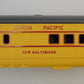 Lionel 16071-3 O Gauge Yellow UP New Baltimore Dining Car Shell w/ Gray Top