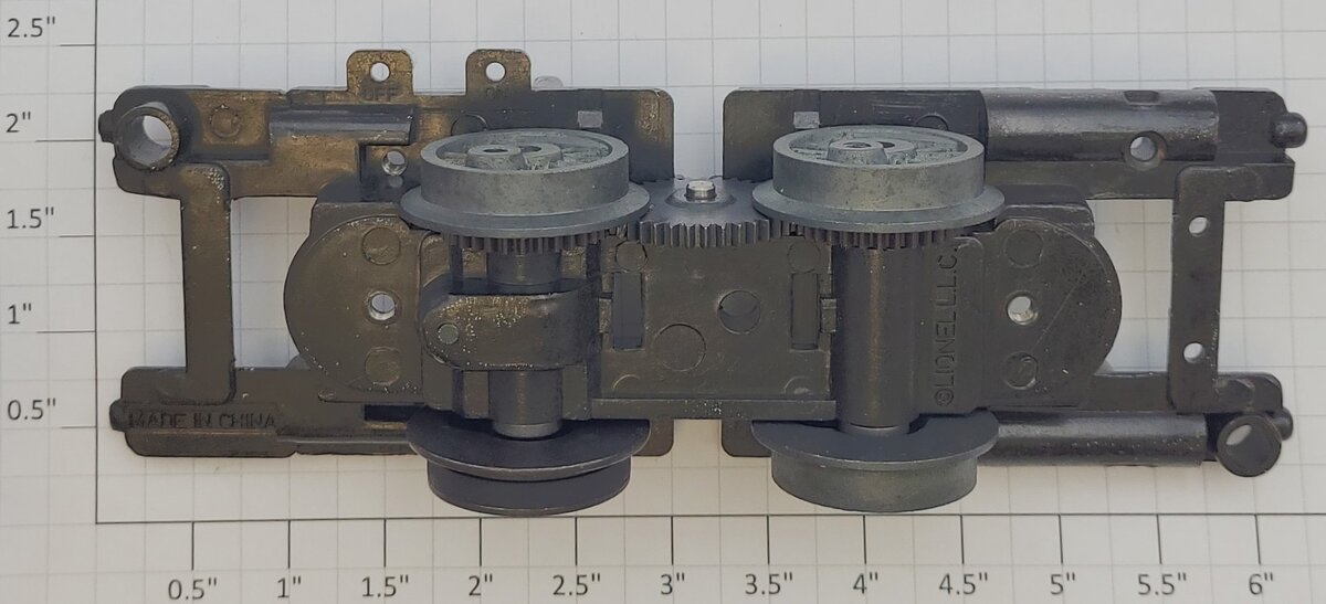 Lionel 28417-601 Black Diecast Rotary Snowplow Frame & Wheel Assembly