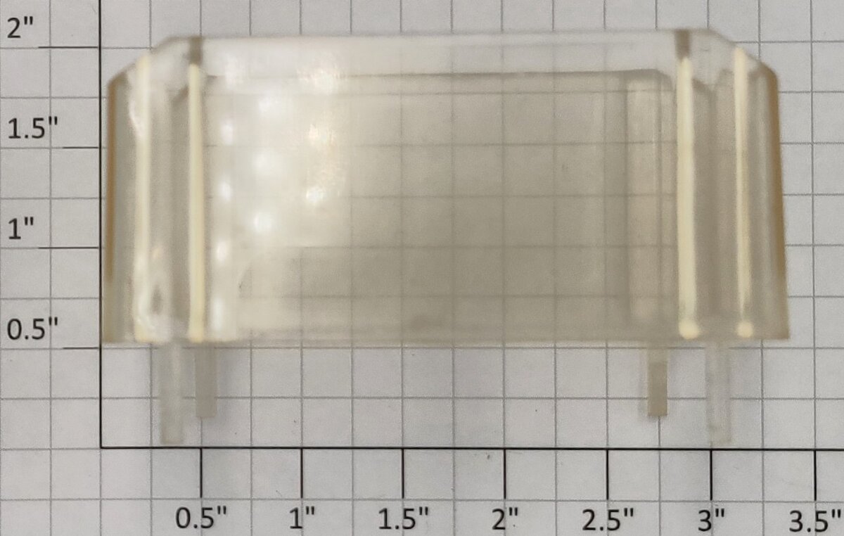 Lionel 16584-25 Yellowed Clear Caboose Window Shell Insert