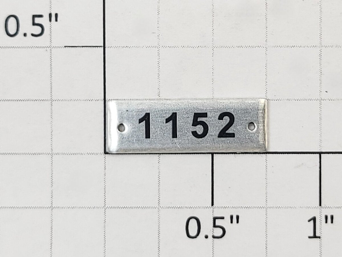 Lionel 39123-30 Southern Observation Car #1152 Number Board Plaque