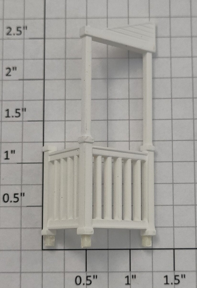 Lionel 34110-94 White Plastic Estate House Porch Corner Rail