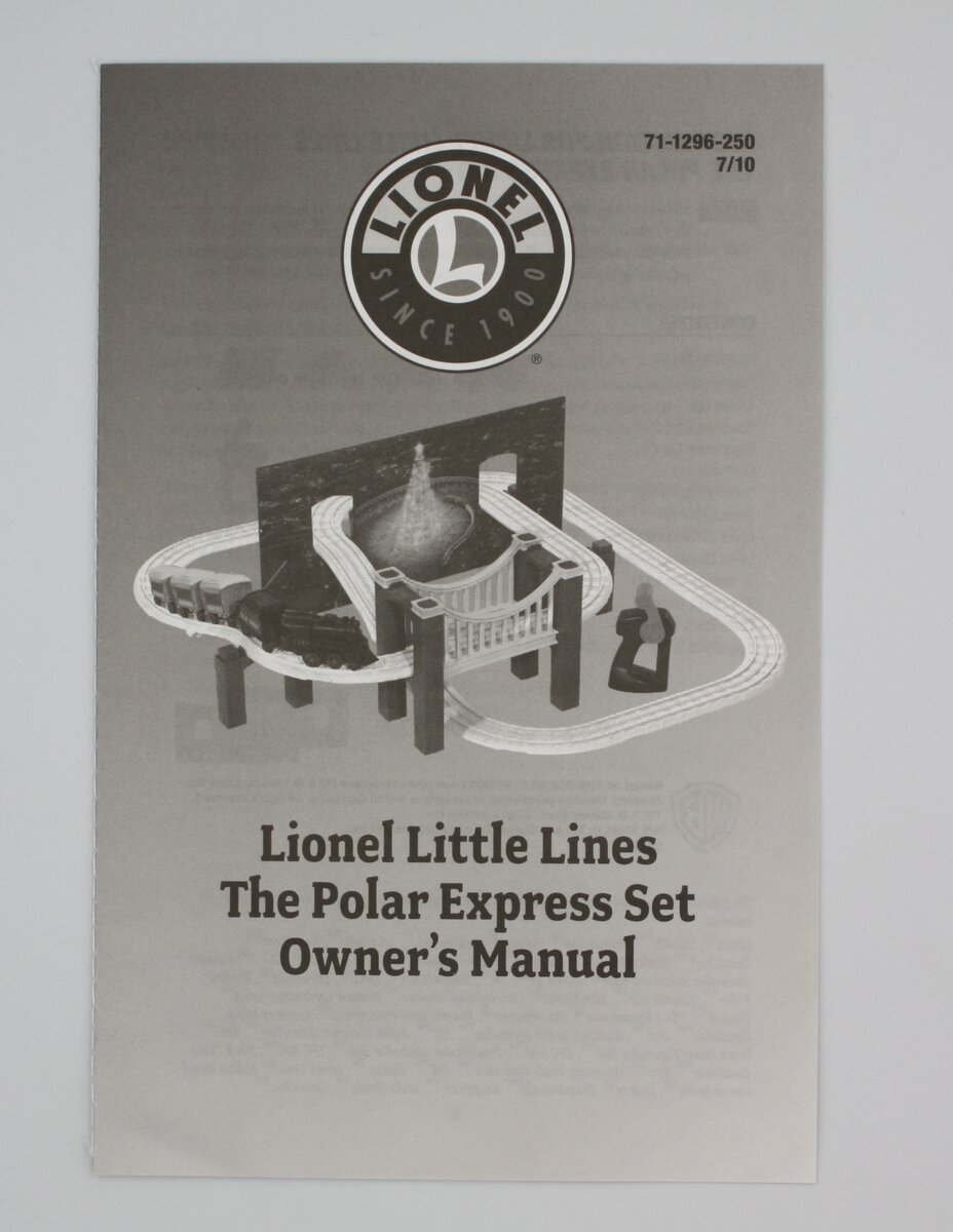 Lionel 771-1296-250 Little Lines Polar Express Instruction Manual