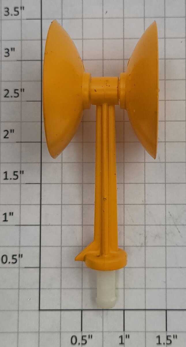 Lionel 14084-11 Yellow Plastic Antenna Post & Microwave Dish