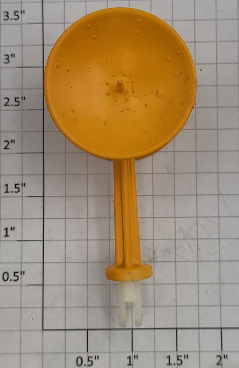 Lionel 14084-11 Yellow Plastic Antenna Post & Microwave Dish