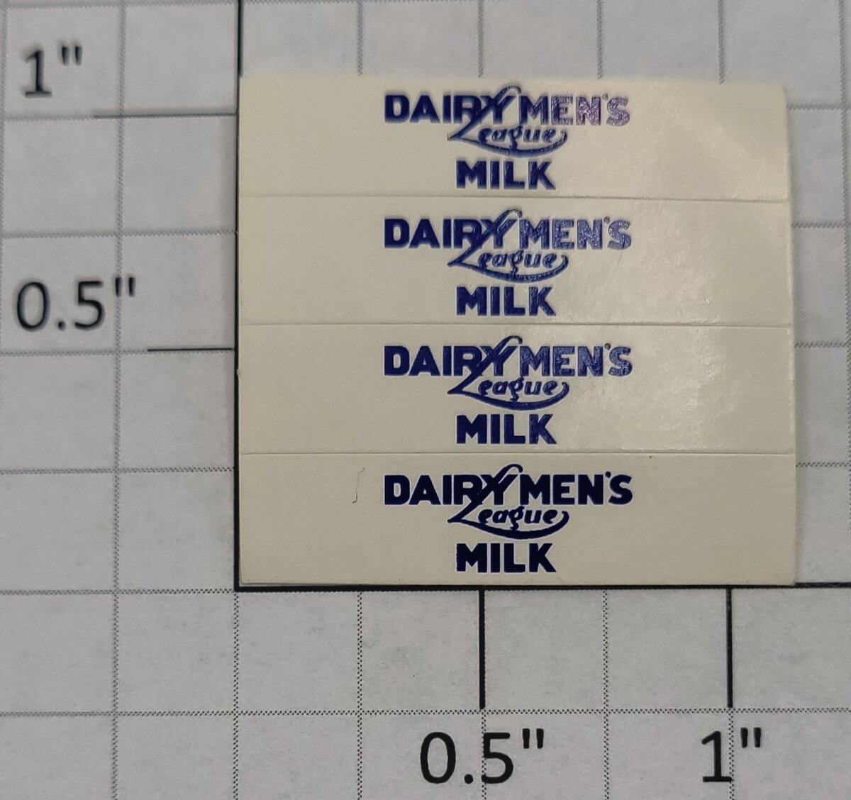 Lionel 19818-30 Dairy Men's League Milk Can Adhesive Decal Sheet (Set of 4)