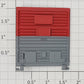 Lionel 19827-14 NYC Red / Gray Multi-Panel Boxcar Door with Guides