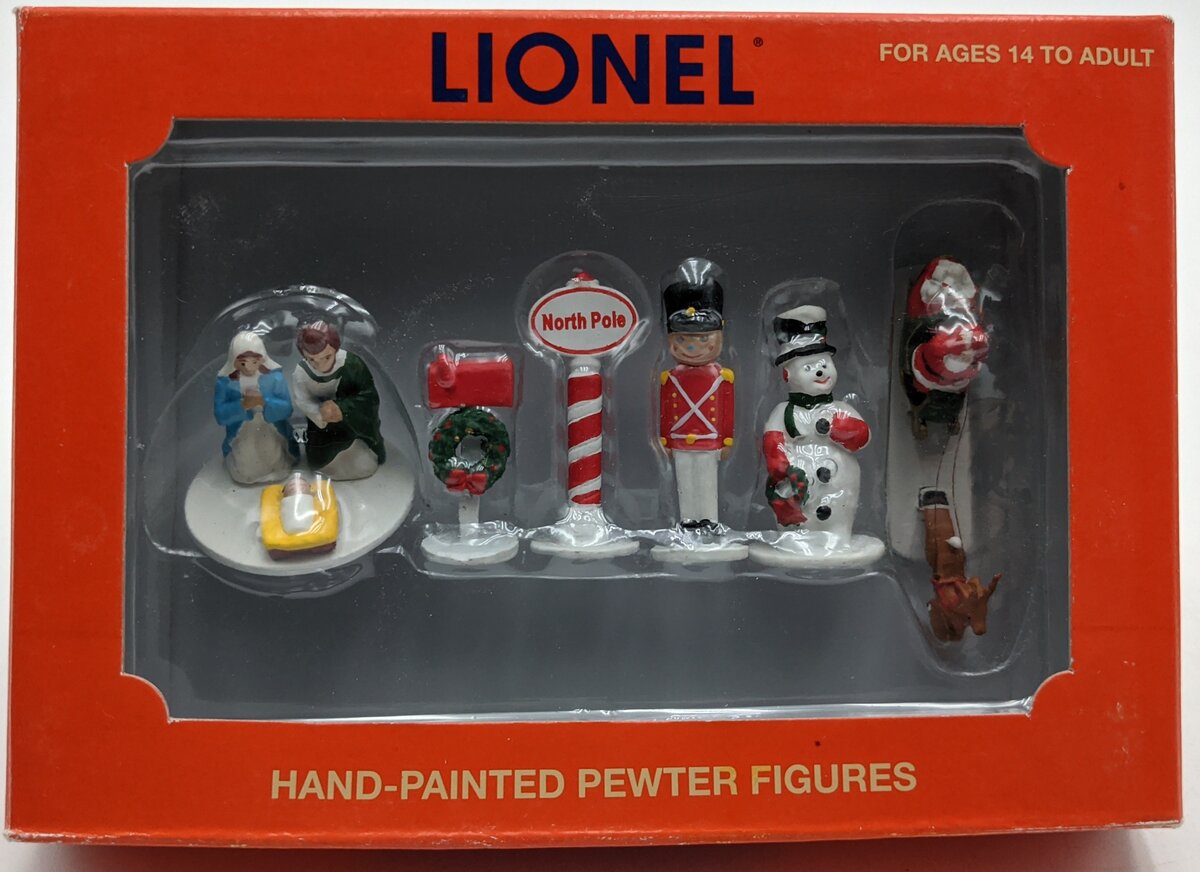 Lionel 6-37997 O Pewter Christmas Lawn Figures (Set of 6) LN/Box