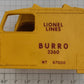 Lionel 3360-140 O Gauge Burro Crane Cab Assembly