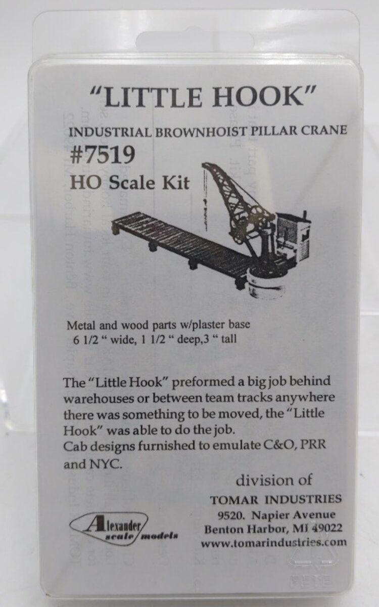 Alexander Scale 7519 HO Industrial Brownhoist Little Hook Pillar Crane Kit