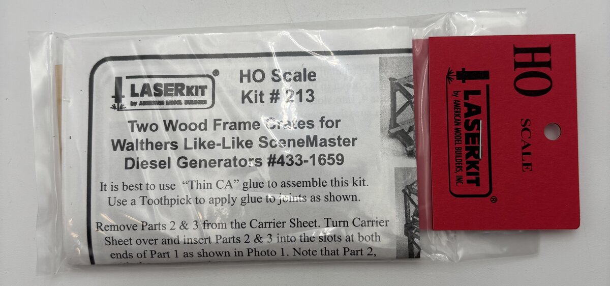 American Model Builders 213 Laser Art Generator Crates HO Scale Kit (Pack of 2)